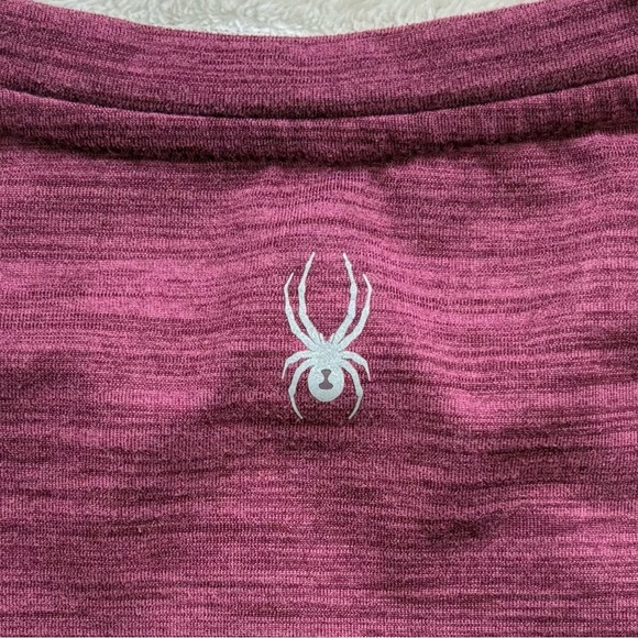 SPYDER ACTIVE Long Sleeve Top Workout Burgundy Size Medium - Picture 4 of 8